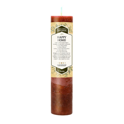 Coventry Creations Blessed Herbal Happy Home Brick Red Pillar Candle