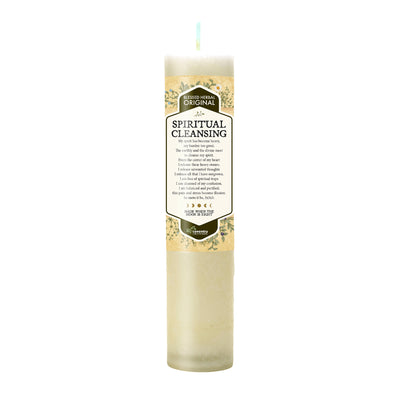 Coventry Creations Blessed Herbal Spiritual Cleansing White Pillar Candle