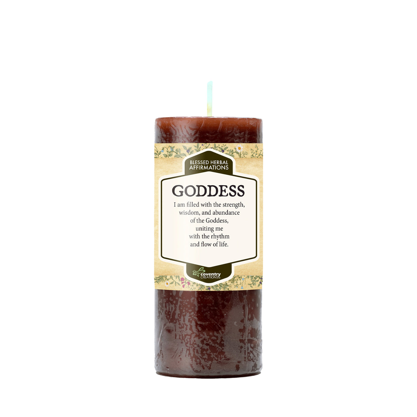 Coventry Creations Affirmation Goddess Earthen Brown candle