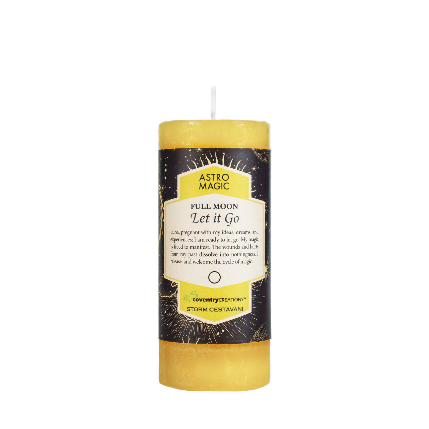 Coventry Creations Astro Magic Full Moon-Let It Go Cream candle 