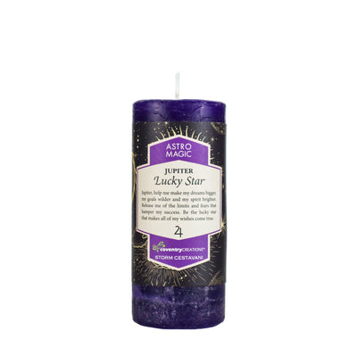 Coventry Creations Astro Magic Jupiter-Lucky Star Dark Purple candle 