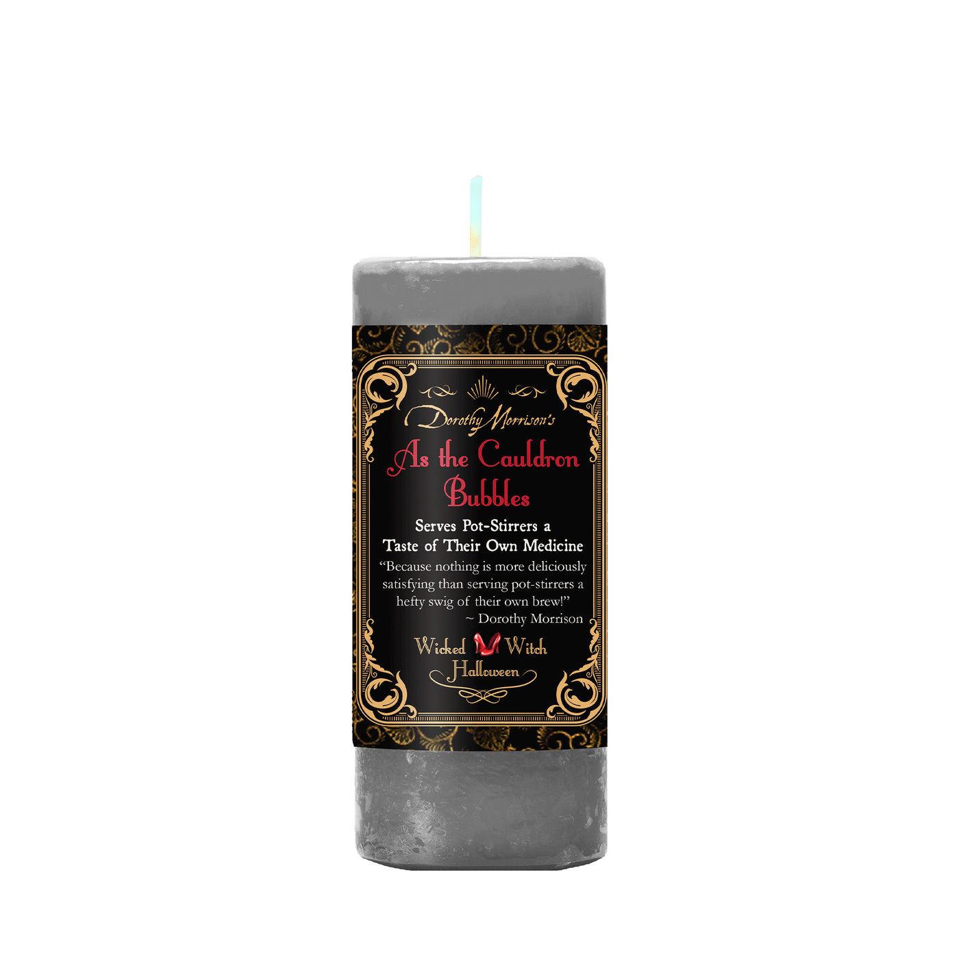 Wicked Witch Mojo Halloween As the Cauldron Bubbles Candle