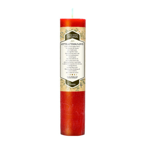 Coventry Creations Blessed Herbal Attraction/Love Red Pillar Candle