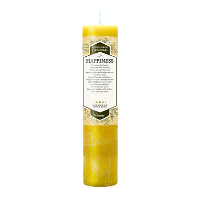 Coventry Creations Blessed Herbal Happiness Yellow Pillar Candle