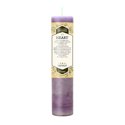 Coventry Creations Blessed Herbal Heart Light Purple Pillar Candle