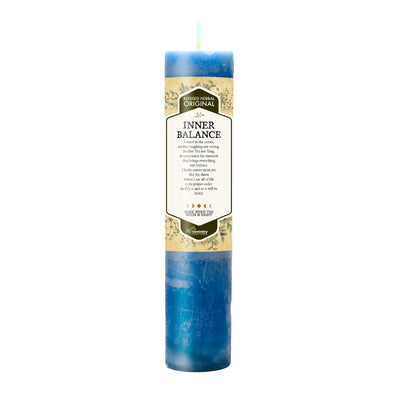 Coventry Creations Blessed Herbal Inner Balance Light Blue Pillar Candle