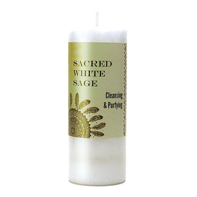 Coventry Creations World Magic Sacred White Sage White Candle 