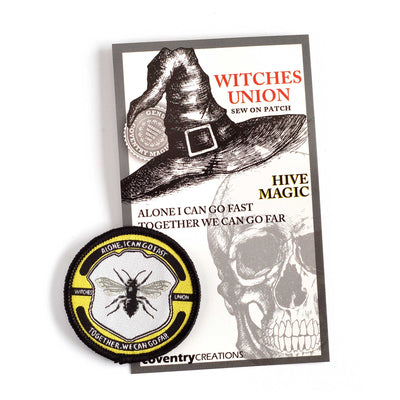 Coventry Creations Witches Union- Magical Adept Hive Magic Patch with witch hat and skull in background